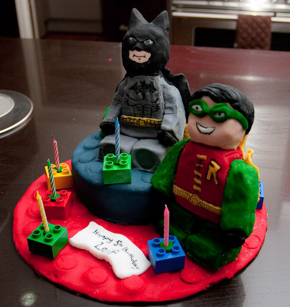 LEGO Batman and Robin Birthday Cake