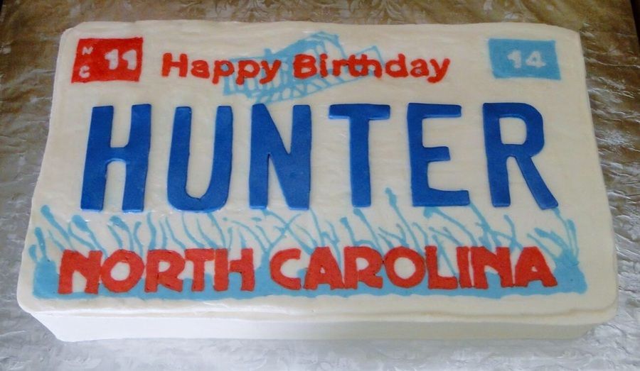 License Plate Birthday Cake