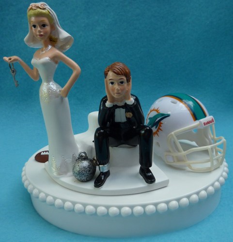 Miami Dolphins Wedding Cake Topper