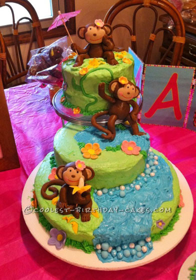 Monkey First Birthday Cake Idea