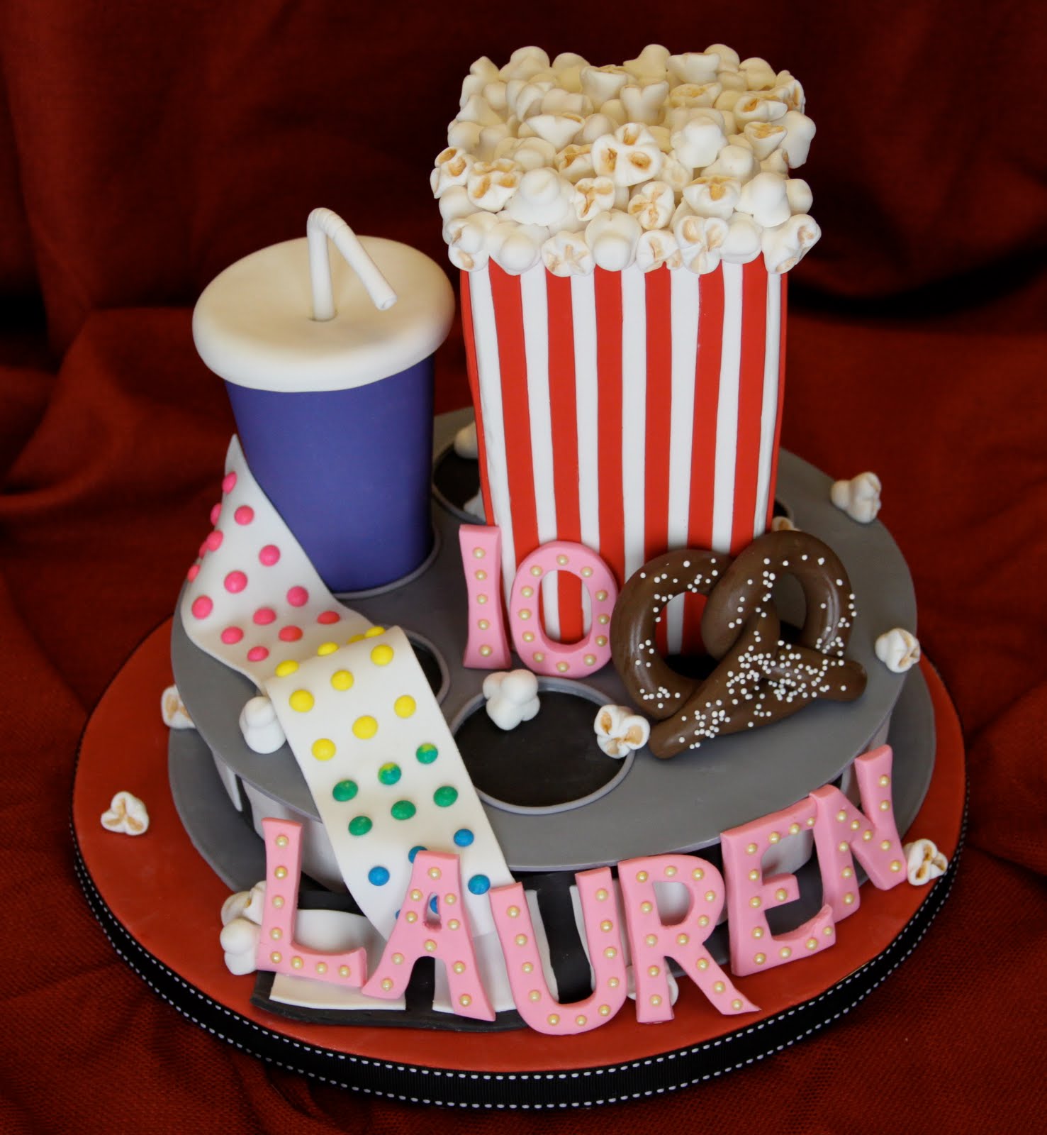 Movie Night Birthday Cake