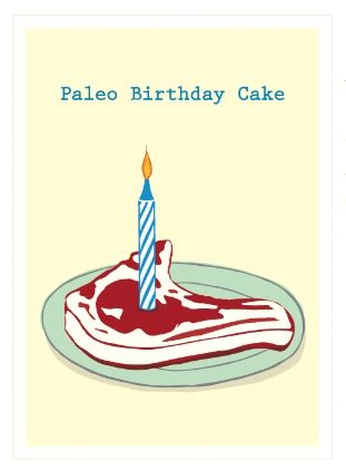 Paleo Birthday Cake Card