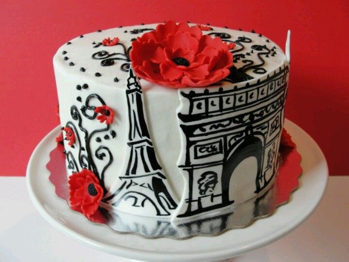 Paris Birthday Cake