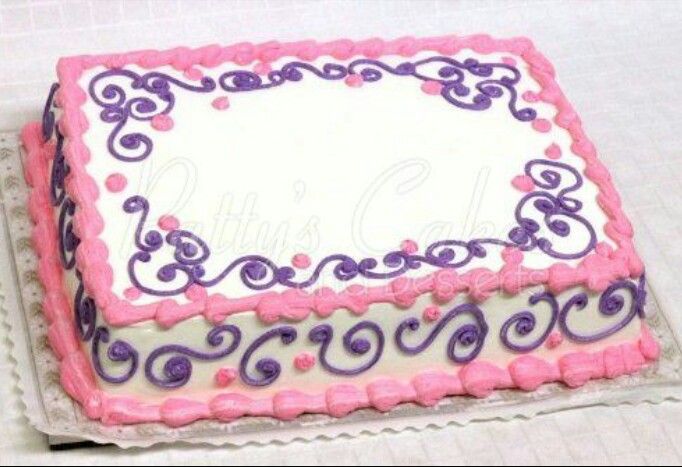 Pink and Purple Sheet Cake Ideas