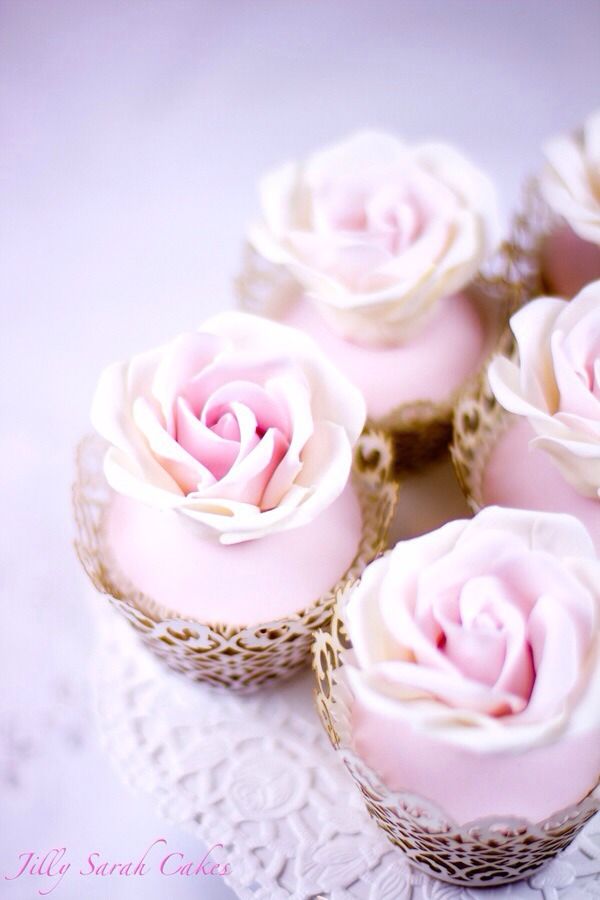 Pink Rose Cupcakes