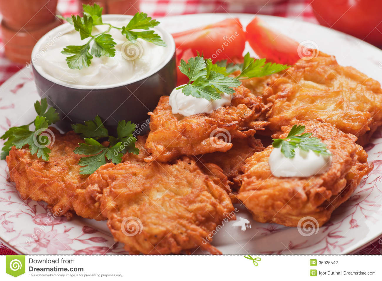 Potato Pancake with Sour Cream