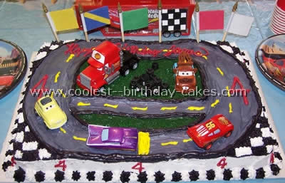 Race Car Track Birthday Cake