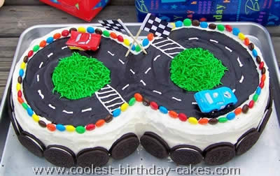 Race Car Track Birthday Cake