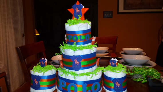 Ralph Lauren Polo Baby Shower Cake