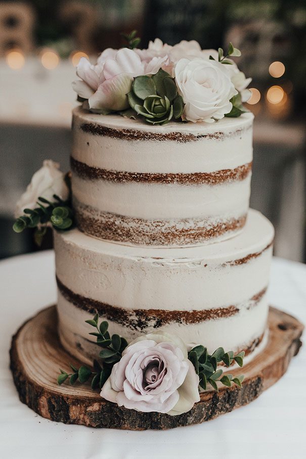 Rustic 2 Tier Wedding Cakes