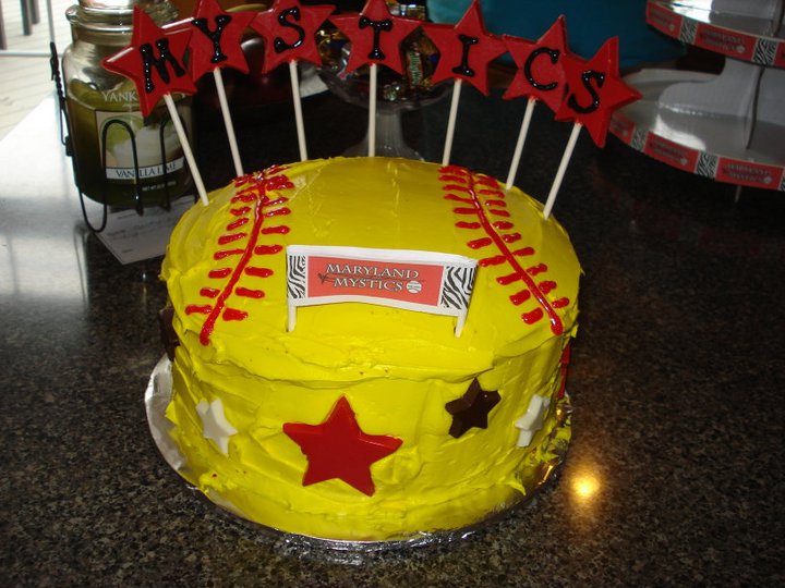 Softball Cupcake Cake