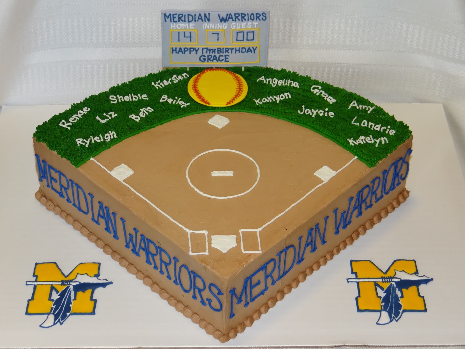 Softball Field Cake