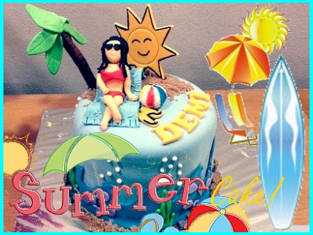 Summer Themed Birthday Cake