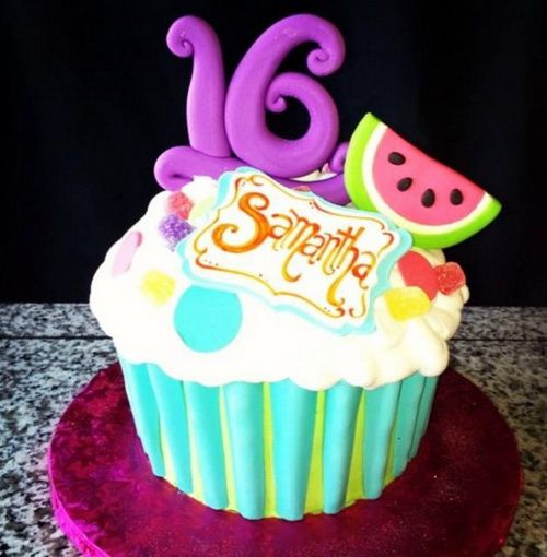 Sweet 16 Birthday Cupcake Cake Ideas