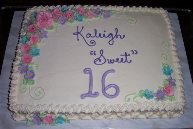 Sweet 16 Birthday Sheet Cakes