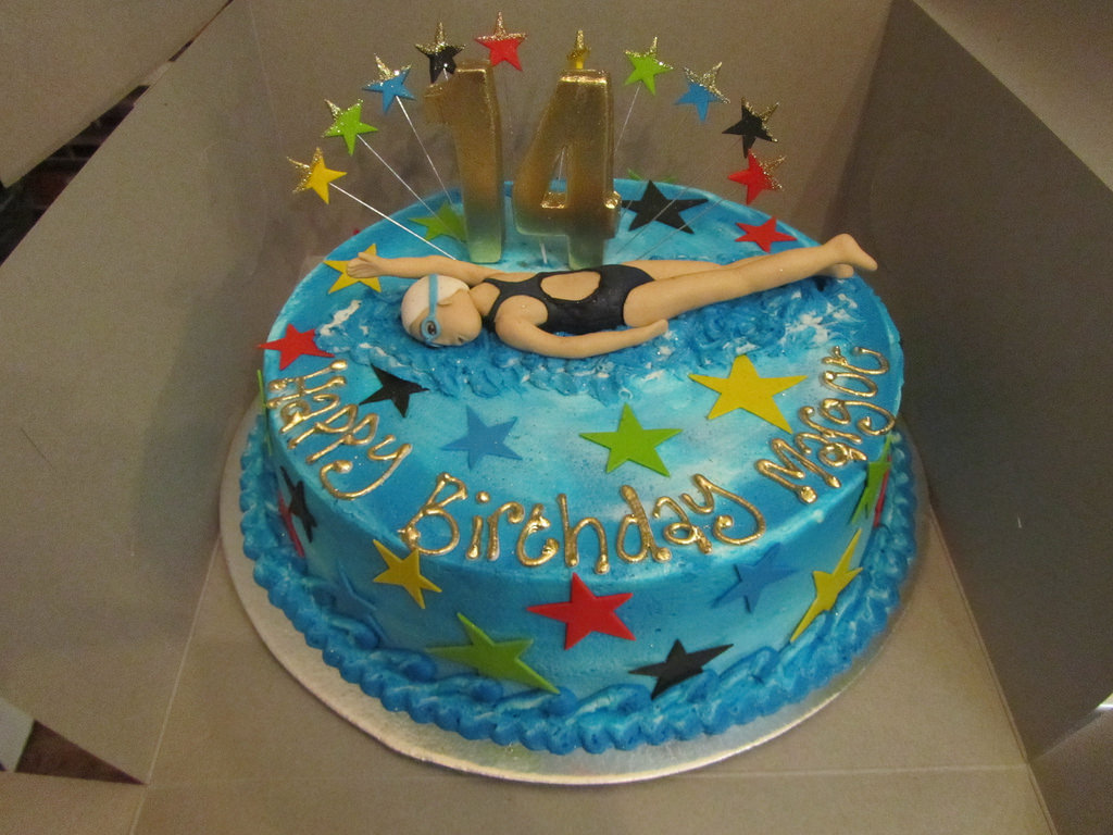 Swimmers Birthday Cake