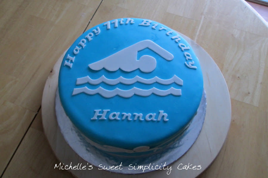 Swimming Birthday Cake