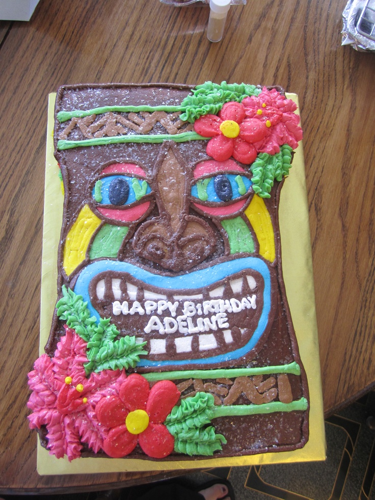 Tiki Birthday Sheet Cakes