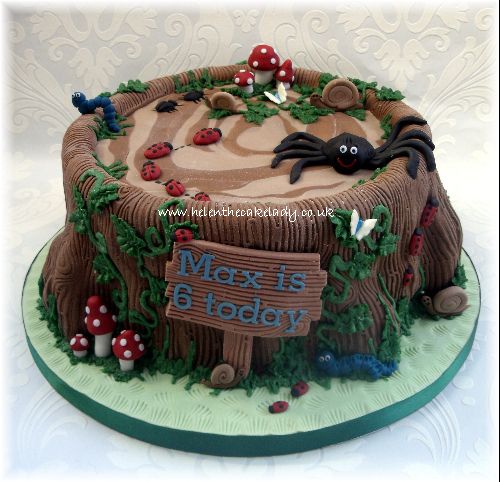 Tree Stump Birthday Cake