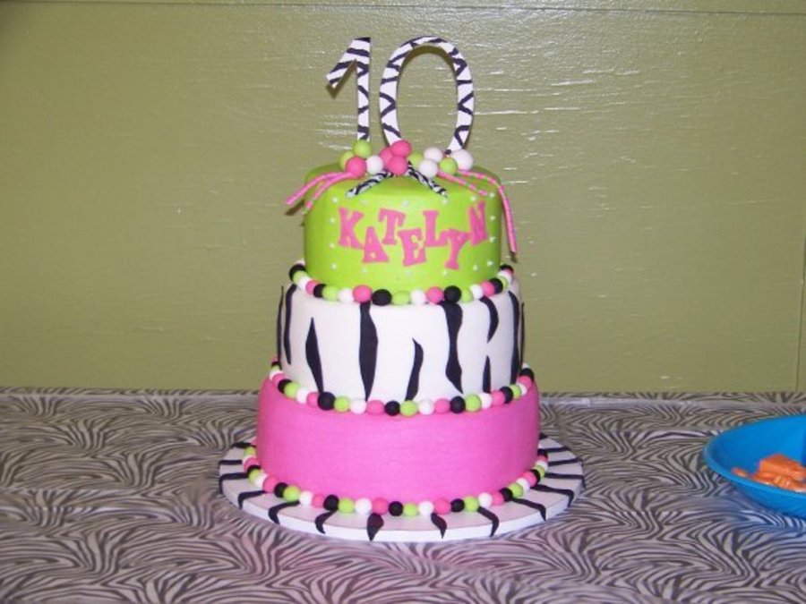 Zebra Birthday Cake