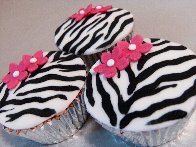 Zebra Print Cupcakes