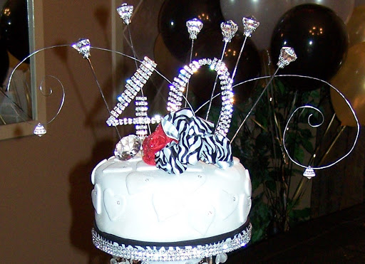 40th Birthday Cake with Bling