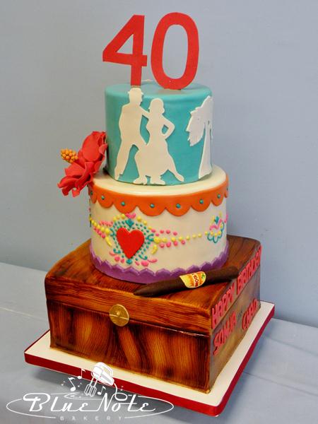 40th Birthday Cigar Box Cake