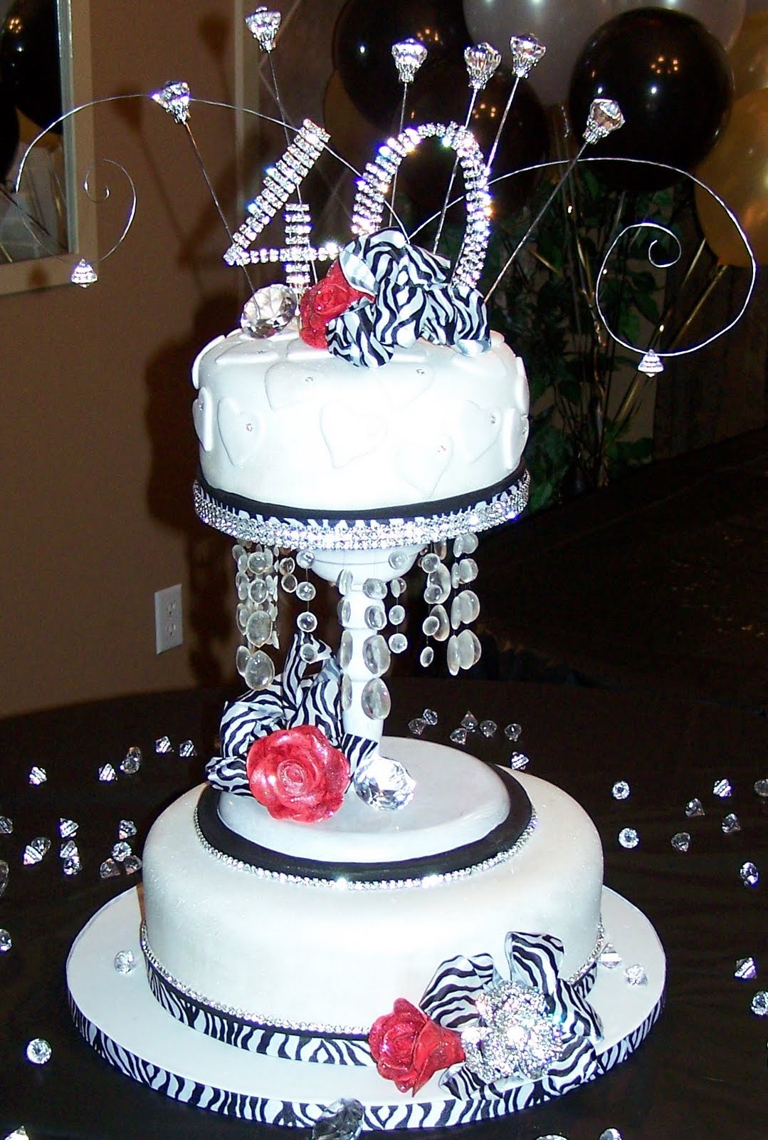 40th Bling Birthday Cake Ideas