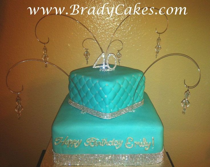 40th Bling Birthday Cake