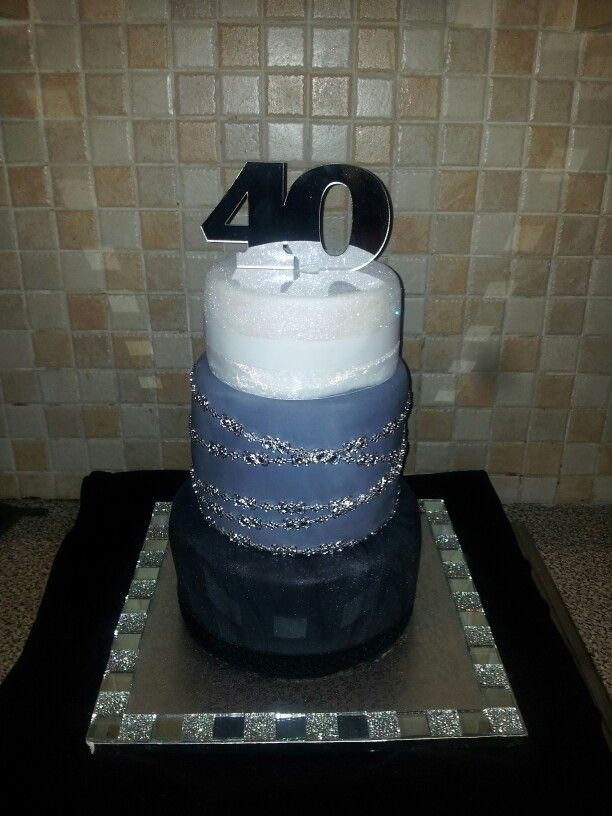 40th Bling Birthday Cake