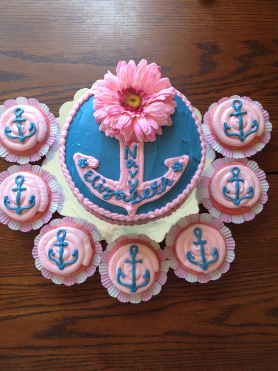 Anchor Cupcake Cake