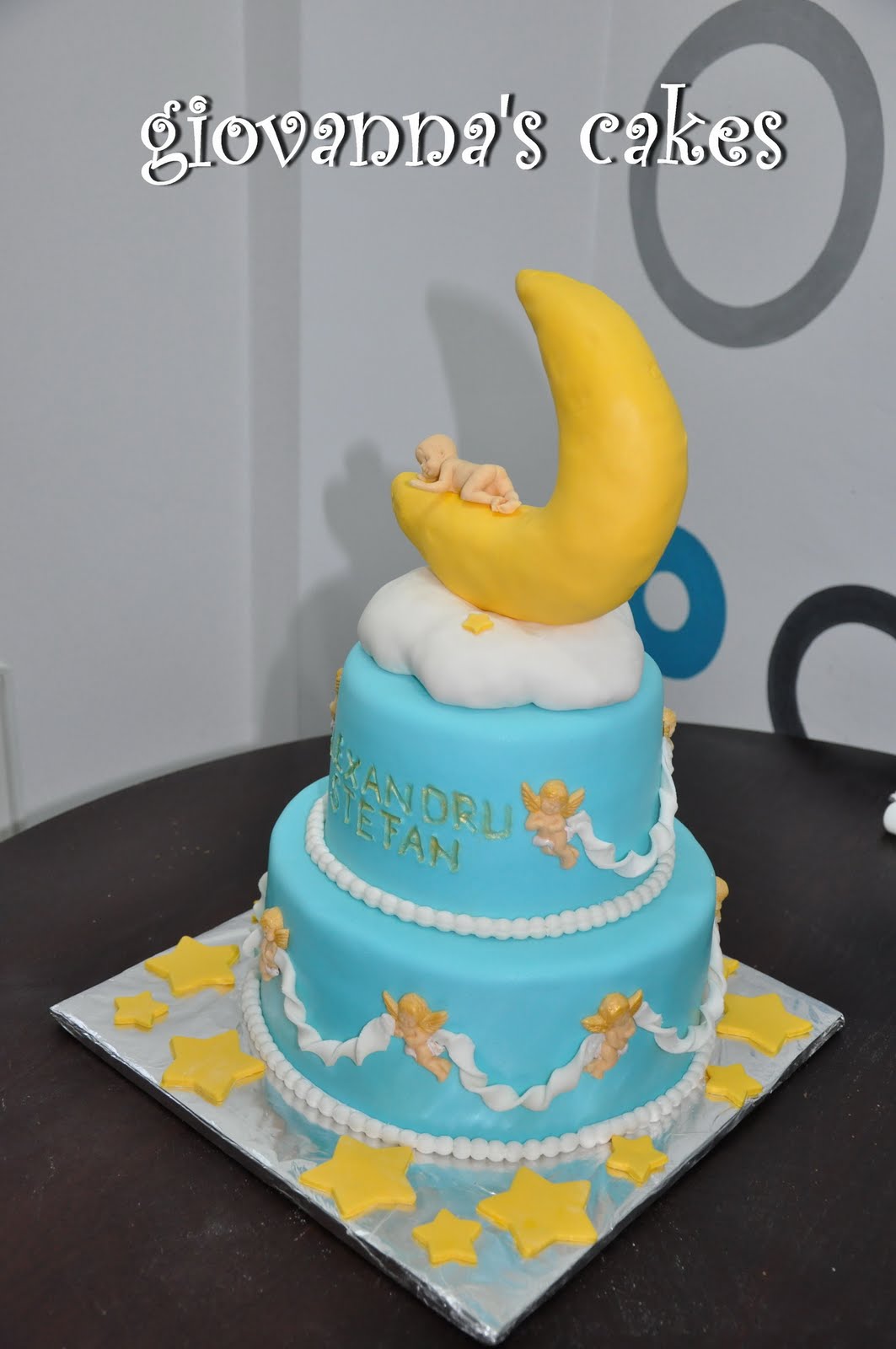 Baby Boy Christening Cake