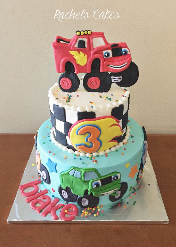 Blaze and Monster Machine Birthday Cake