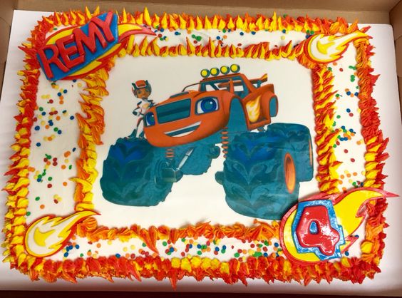 Blaze and Monster Machine Birthday Cake