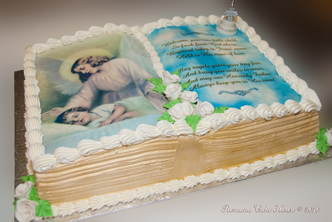 Boy Baptism Sheet Cake