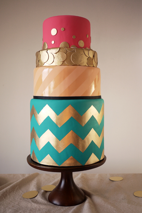 Chevron Wedding Cake