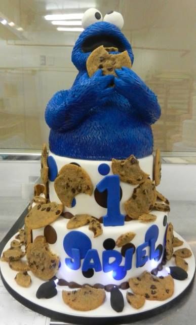 Cookie Monster 1st Birthday Cake