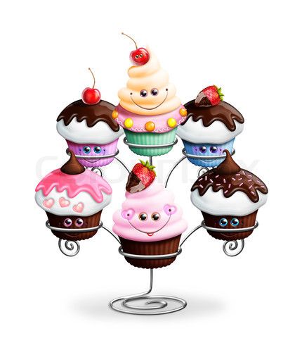 Cute Cartoon Cupcakes