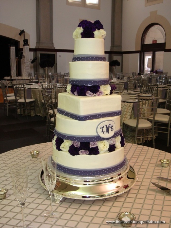 Eggplant Colored Wedding Cake