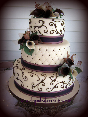 Eggplant Wedding Cake