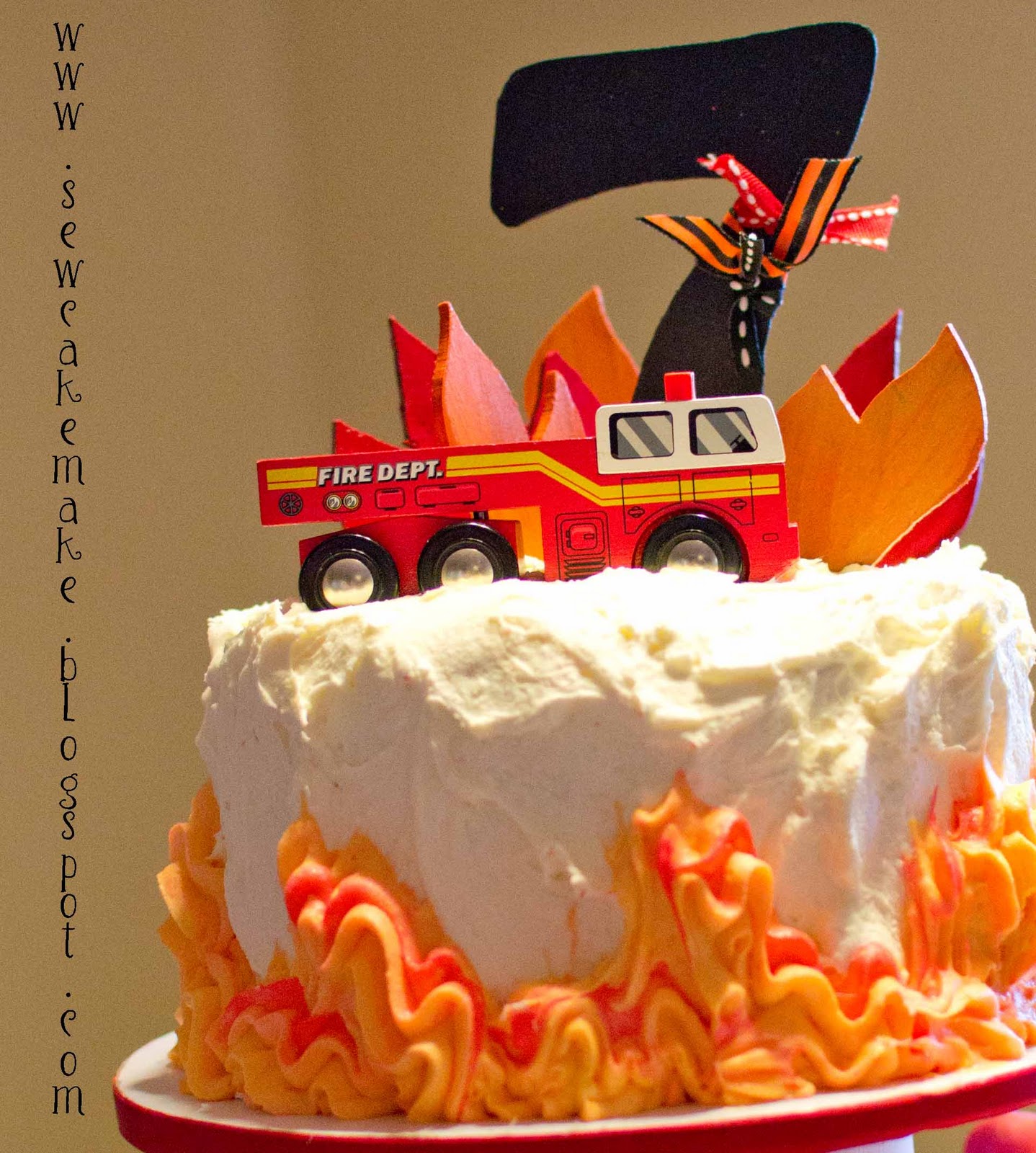 Fire Truck Birthday Cake