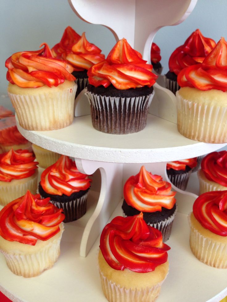 Fire Truck Birthday Cupcakes