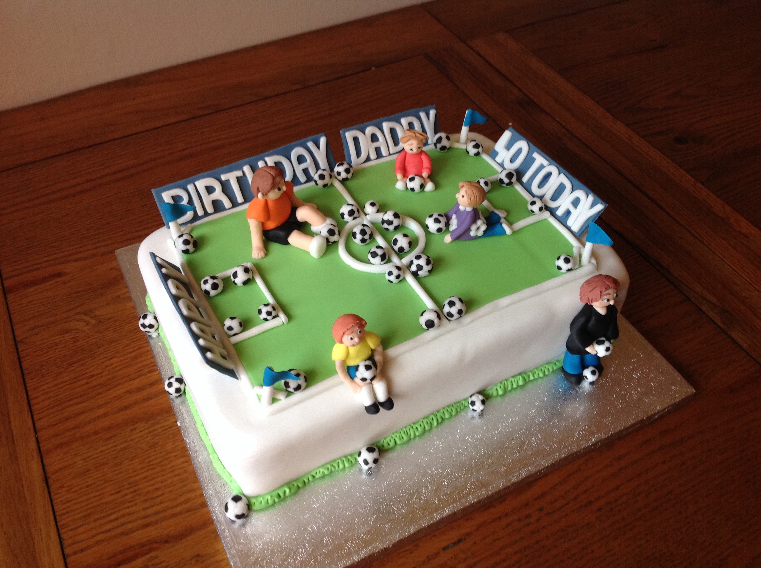 Football Themed Birthday Cake