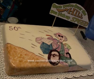 Funny Man 50th Birthday Cake