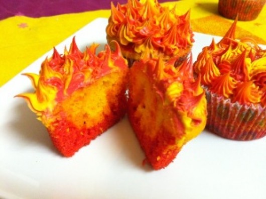 Girl On Fire Cupcakes