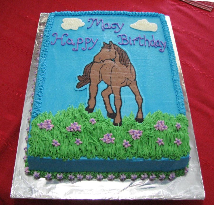 Girls Horse Birthday Cake