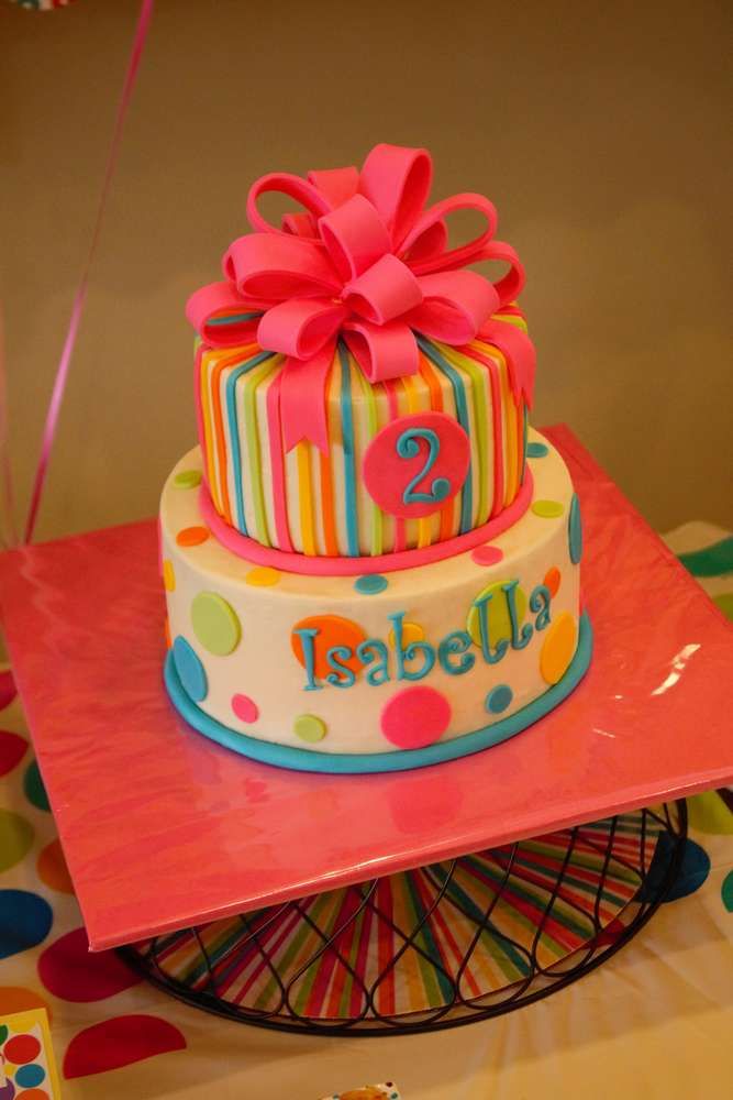 Girls Polka Dot Birthday Cake Ideas