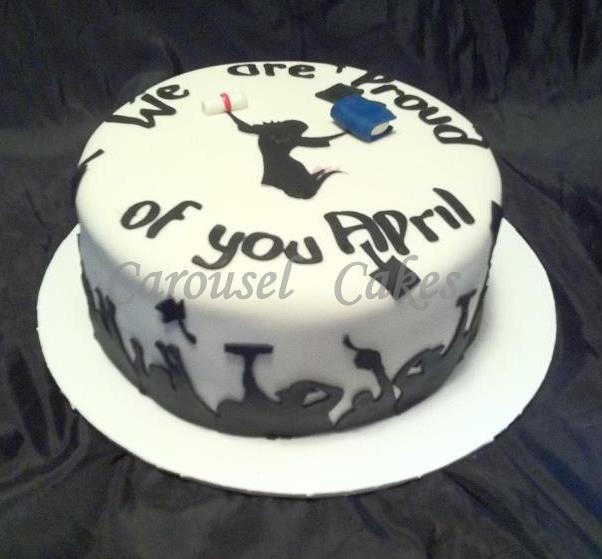 Graduation Silhouette Cake