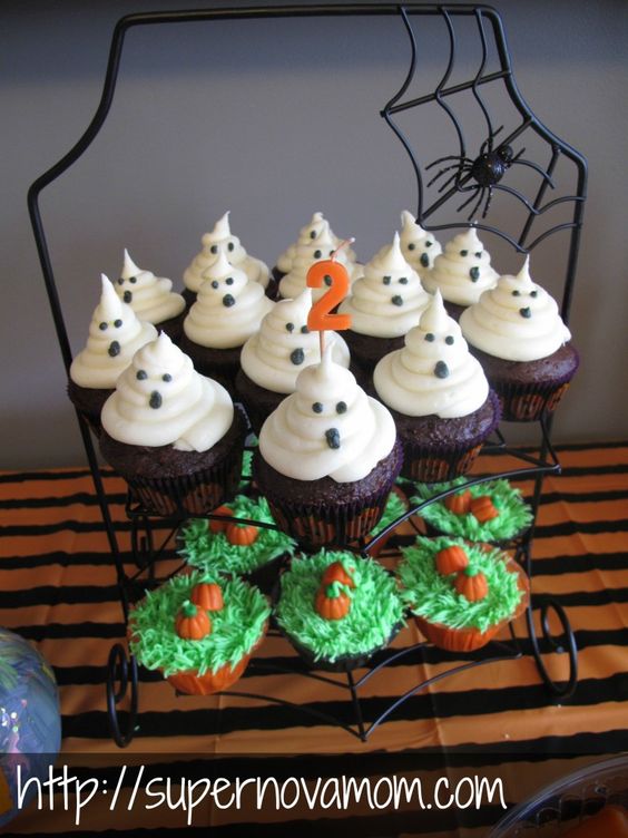 Halloween Birthday Party Cupcakes