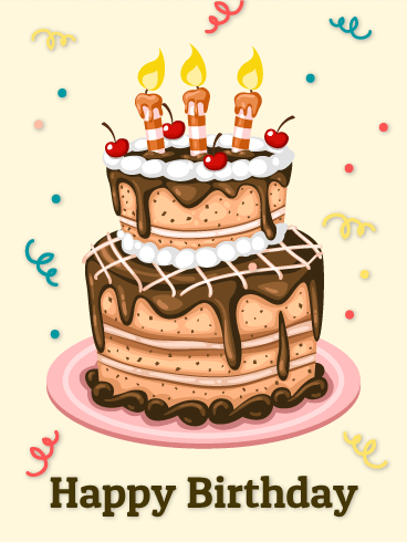 Happy Birthday Cake Card